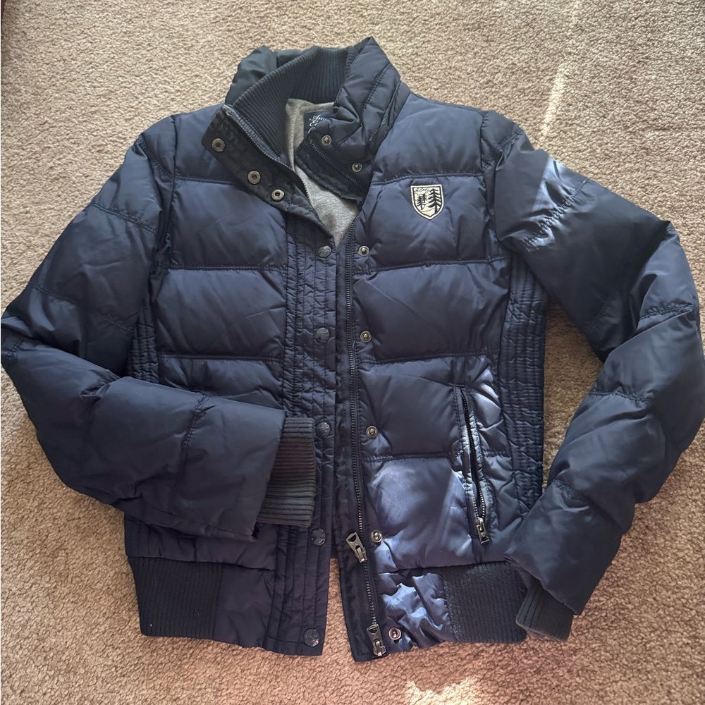 Vintage American Eagle Outfitters Navy Puffer Jacket